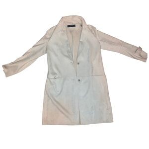 ZARA Suede-like midi jacket